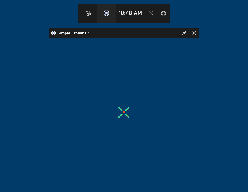 Crosshair overlay using Windows XBox game bar